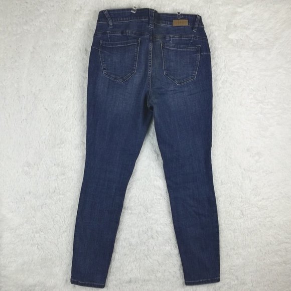 Jag Womens Jeans Mid‎ Rise Skinny Blue Denim Medium Wash Whiskering Stretch 10 - Picture 2 of 12
